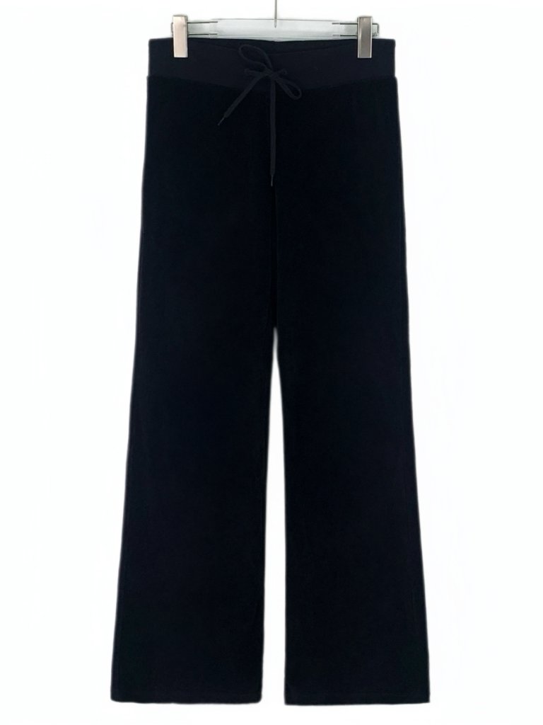 X31149 Balenciaga 23 Models Black Cotton Drawstring Casual Trousers S Size